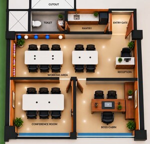 Floor Plan in  Office Space at Navrangpura – for Rent