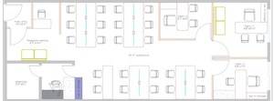 Floor Plan in  Office Space at Nehru Nagar – for Rent