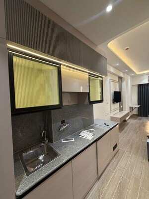 Kitchen in 1 RK Apartment at Gaur Yamuna City Gaur Suites, Gaur Yamuna City – for Rent