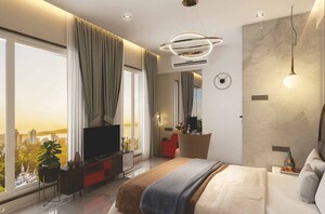 Living Room in 3 BHK Apartment at Asshna Seabliss, Versova – for Rent