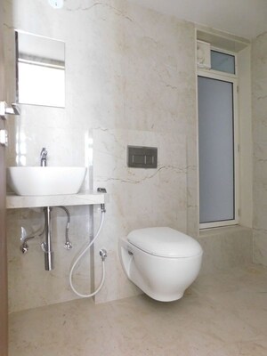 Bathroom in 3 BHK Apartment at Alliance Abhimanyu, Malad West – for Rent