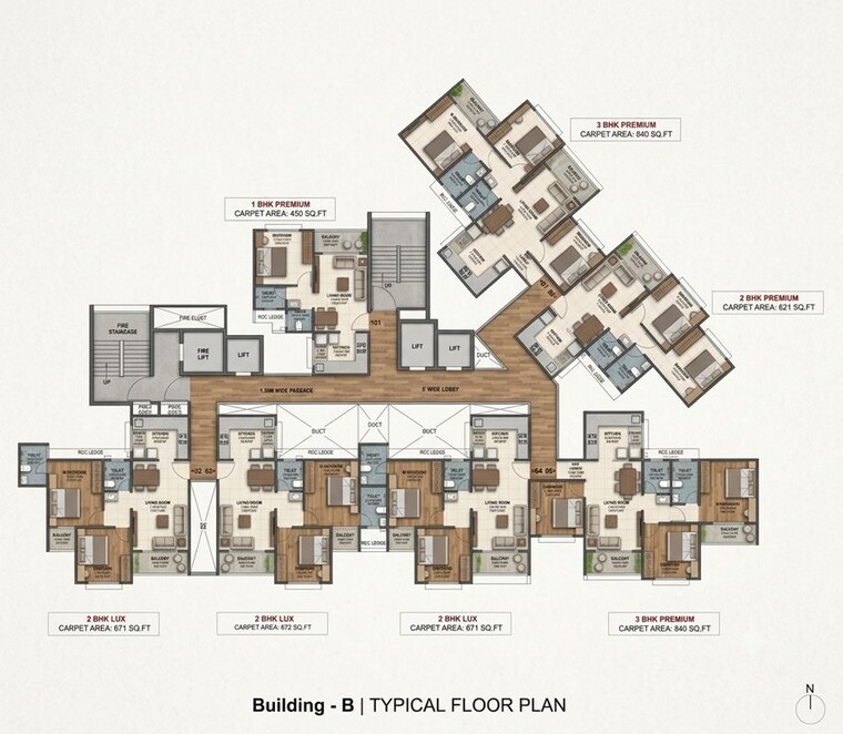 Floor Plan, austin-ira 2 Bedroom 671 Sq.Ft. Apartment In Mamurdi Pune 10775733