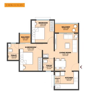 Floor Plan in 2 BHK Apartment at Austin Ira, Mamurdi – for Sale