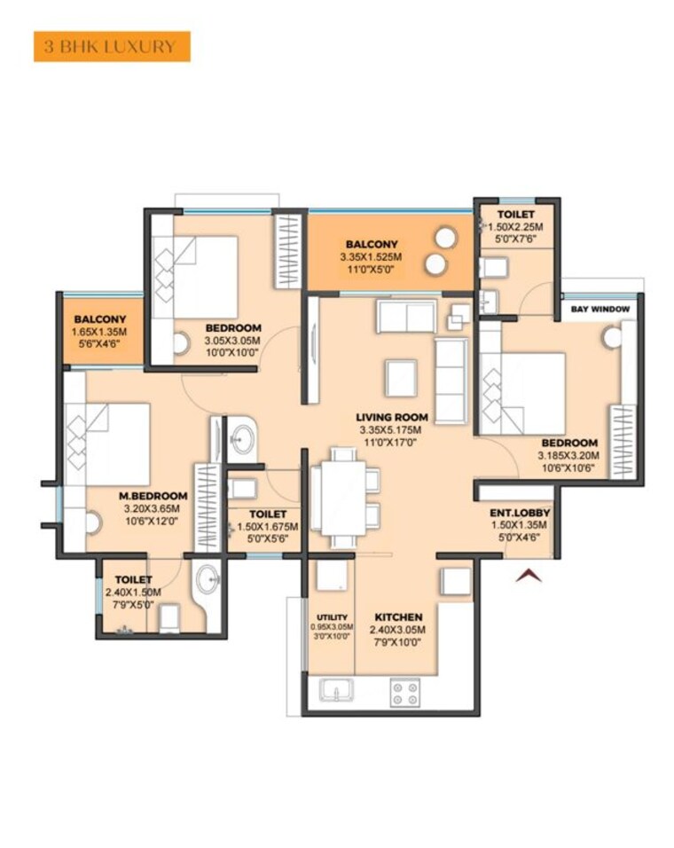 Floor Plan, austin-ira 2 Bedroom 671 Sq.Ft. Apartment In Mamurdi Pune 10775733