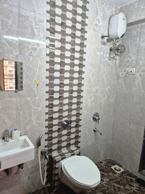 Bathroom in 2 BHK Apartment at Paradise  Sai Jewel, Kharghar – for Rent
