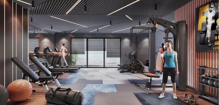 Gym, empire-square 3 Bedroom 1187 Sq.Ft. Apartment In Chinchwad Pune 10776058