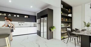 Kitchen in 3 BHK Apartment at Goel Ganga Imperia, Nibm Annexe – for Sale