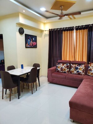 Living Room in 1 BHK Apartment at Bhairaav Goldcrest Residency, Ghansoli – for Rent