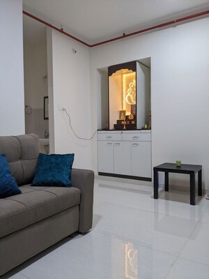 Living Room in 1 BHK Apartment at Vijay Orovia, Ghodbunder Road – for Sale
