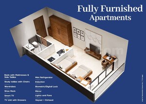 Floor Plan in Studio Apartment at Blue Pearl 133 Orange Tree, Sus – for Sale