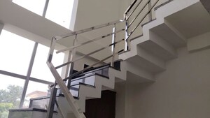 Staircase in 4 BHK Villa at ORO City, Jankipuram – for Rent