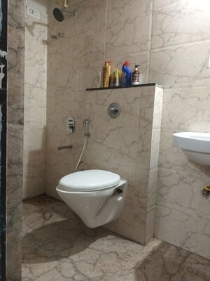 Bathroom in 2 BHK Apartment at Neelkanth Heights, Ghansoli – for Rent
