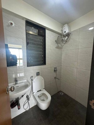 Bathroom in 2 BHK Apartment at Chandak 34 Park Estate, Goregaon West – for Rent