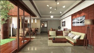 Living Room in 4 BHK Apartment at Total Environment In That Quiet Earth, Hennur Road – for Sale