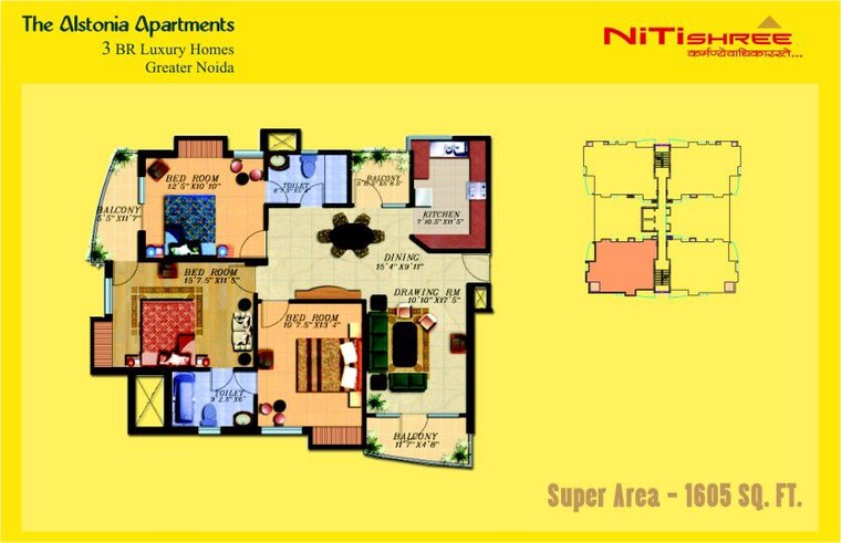 Master Plan, nitishree-alstonia-apartments 3 Bedroom 1605 Sq.Ft. Apartment In Pi I And Ii Greater Noida Greater Noida 10777135