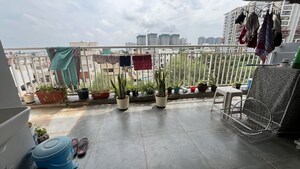 Balcony in 3 BHK Apartment at The Ozone Heights, Osman Nagar – for Rent