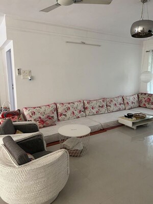 Living Room in 3 BHK Apartment at Platinum The Springs, Kalamboli – for Rent