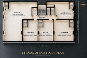 Floor Plan in  Office Space at Pradhikaran – for Sale