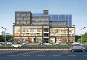  Office Space – Exterior View View at R Sheladia Patron, Bodakdev - for Rent