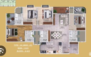 Floor Plan in 3 BHK Apartment at Sattva Vasanta Skye, Devanahalli – for Sale