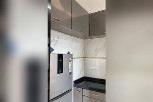 Kitchen in 2 BHK Apartment at Dev Leo Tower, Oshiwara – for Rent