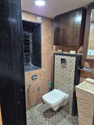 Bathroom in 1 BHK Apartment at Breach Candy – for Rent