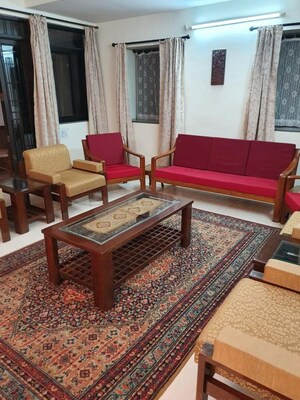 Living Room in 3 BHK Apartment at Gulmohar Park Aundh, Aundh – for Rent