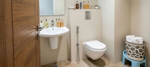 Bathroom in 3 BHK Apartment at Lifestyle Homes, Patiala Road – for Rent