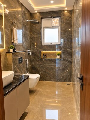 Bathroom in 3 BHK Builder Floor at BPTP District 3, Sector 85 – for Sale