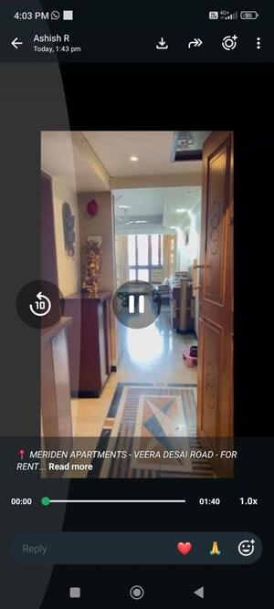 Building Lobby in 1 BHK Apartment at Seven Bungalow, Andheri West – for Rent