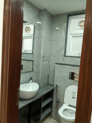 Bathroom in 3 BHK Builder Floor at Safdarjung Enclave – for Rent