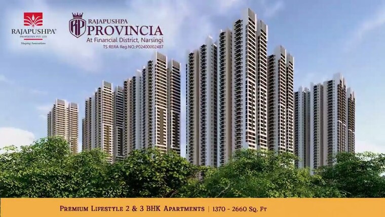 Exterior View, rajapushpa-provincia 2 Bedroom 1370 Sq.Ft. Apartment In Narsingi Hyderabad 10401575