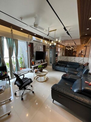 Living Room in 2 BHK Apartment at Neel Sidhi Anexo, Ghansoli – for Rent