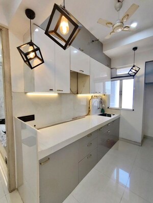 Kitchen in 1 RK Apartment at Hiranandani Solitaire Studio Apartment, Ghodbunder Road – for Rent