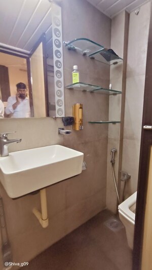 Bathroom in 1 BHK Apartment at Prabhadevi – for Rent