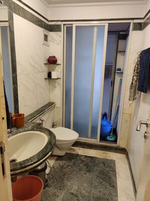 Bathroom in 3 BHK Apartment at Ahuja Adibaba, Santacruz West – for Rent