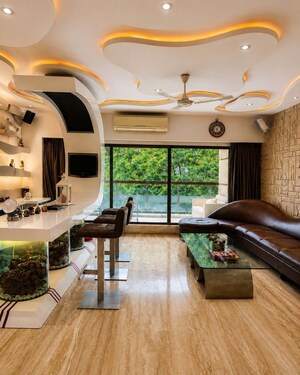 Living Room in 4 BHK Apartment at Juhu – for Rent