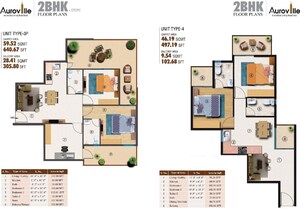 Floor Plan in 3 BHK Apartment at HCBS Auroville, Sector 103 – for Sale