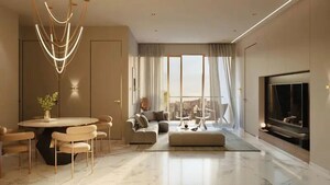 Living Room in 3 BHK Apartment at Roswalt Raya, Chembur – for Sale