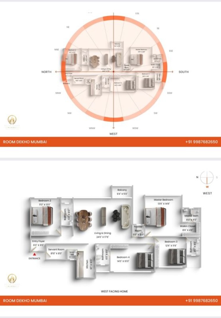 Floor Plan, sheth-vasant-oasis 4 Bedroom 1864 Sq.Ft. Apartment In Andheri East Mumbai 10778455