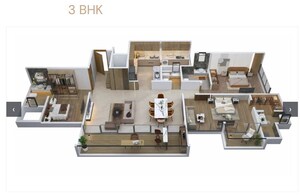 Floor Plan in 3 BHK Apartment at Dynasty The Hyphen, Mohammadwadi – for Sale