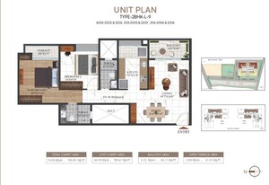 Floor Plan in 2 BHK Apartment at Shriram The Spectrum, Undri – for Sale