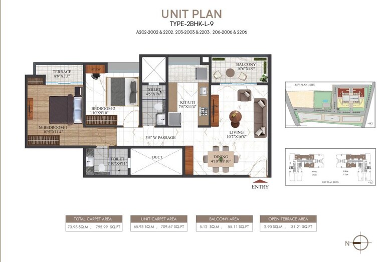 Floor Plan, shriram-the-spectrum 2 Bedroom 758 Sq.Ft. Apartment In Undri Pune 10776258