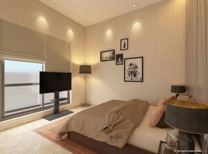 Living Room in 2 BHK Apartment at Chandak Cornerstone, Worli – for Sale