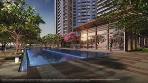 Swimming Pool in 3 BHK Apartment at Hubtown 25 South, Prabhadevi – for Sale