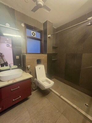 Bathroom in 4 BHK Builder Floor at Greater Kailash I – for Rent