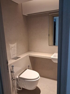 Bathroom in 3 BHK Apartment at Rustomjee Paramount, Khar West – for Rent