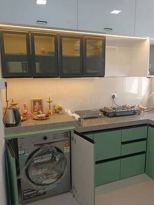 Kitchen in 1 BHK Apartment at Piramal Vaikunth, Balkum Pada – for Rent