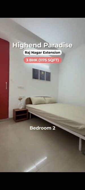 Bedroom in 3 BHK Apartment at High End Paradise II, Raj Nagar Extension – for Sale