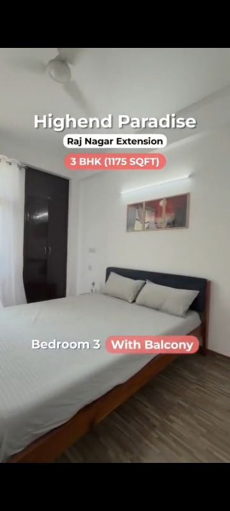Floor Plan, high-end-paradise-ii 3 Bedroom 1175 Sq.Ft. Apartment In Raj Nagar Extension Ghaziabad 10780107